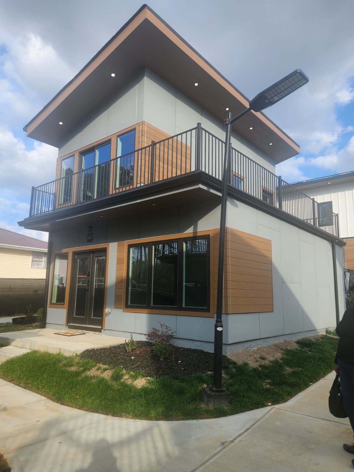 Techie Homes two-story exterior with balcony